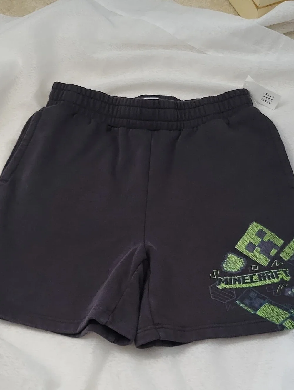 GAP Kids Dark Charcoal Elastic Waist Sweat Shorts